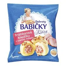 Dobroty Babičky Kláry Bramborové knedlíky s uzeným masem
