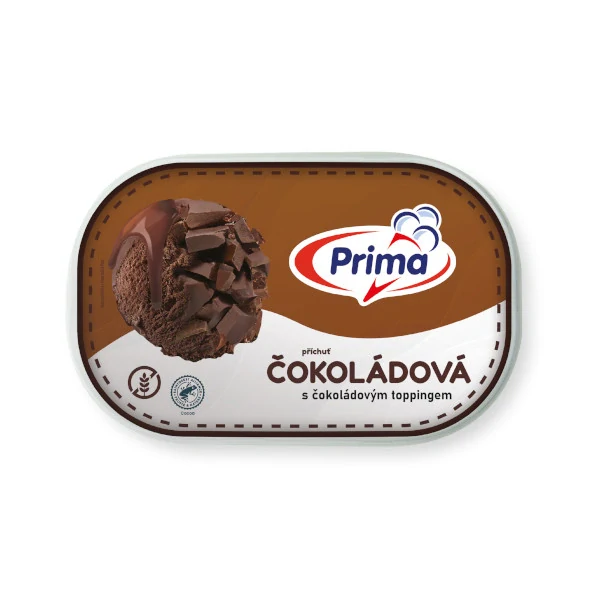 Prima Vanilková s čokoládovým toppingem