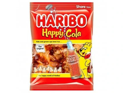 Haribo Happy Cola želé s příchutí ovoce a coly 175g