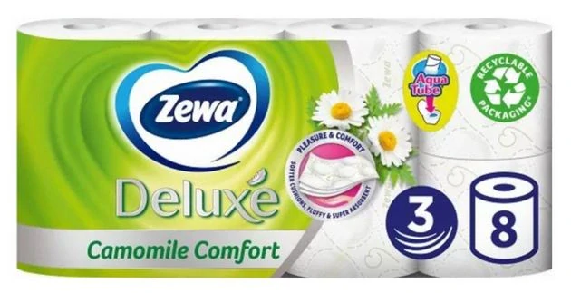Zewa Deluxe toaletní papír 3-vrst. 8ks Camomile Comfort