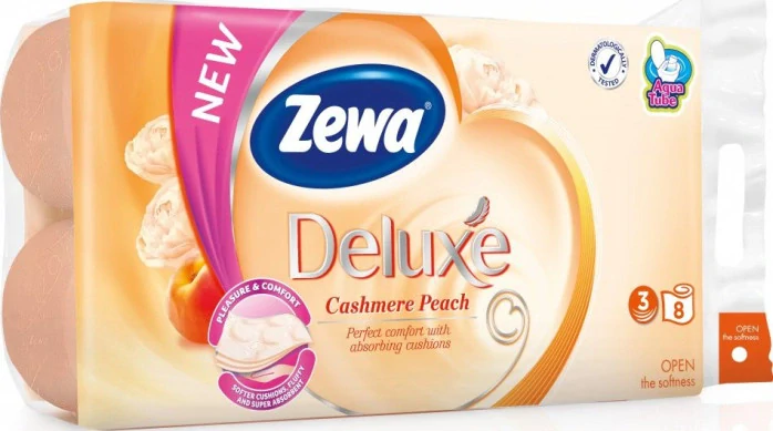 Zewa Deluxe toaletní papír 3-vrst. 8ks Cashmere Peach