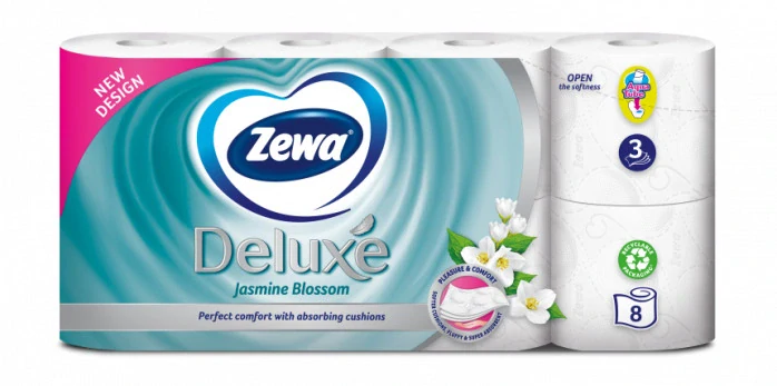 Zewa Deluxe toaletní papír 3-vrst. 8ks Jasmine Blossom