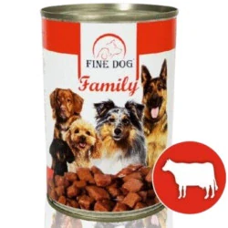 FINE DOG Family 415g konzerva s hovězím