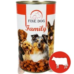 FINE DOG Family 1240g konzerva - Hovězí