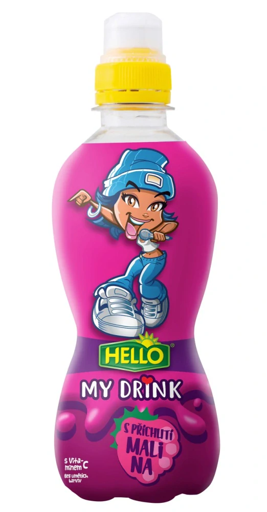 Hello My Drink Nápoj malina 330ml