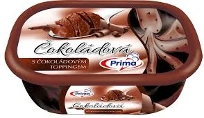 Prima Čokoládová zmrzlina s čokoládovým toppingem