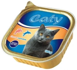 0 Caty paštika pro kočky s lososem & pstruhem 100g