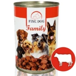FINE DOG Family 415g konzerva s hovězím