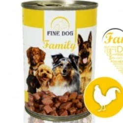 FINE DOG Family 415g konzerva s drůbežím
