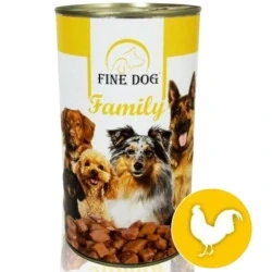 FINE DOG Family 1240g konzerva - drůbeží