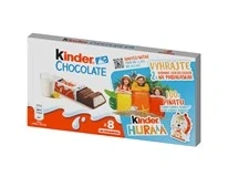 Kinder Chocolate tyčinky z mléčné čokolády s mléčnou náplní