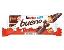 Kinder Bueno oplatka s čokoládovou polevou a mléčnou lískooříškovou náplní (2x21,5g)