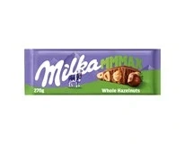 Milka Čokoláda Mmmax oříšková mléčná, celé lískové ořechy